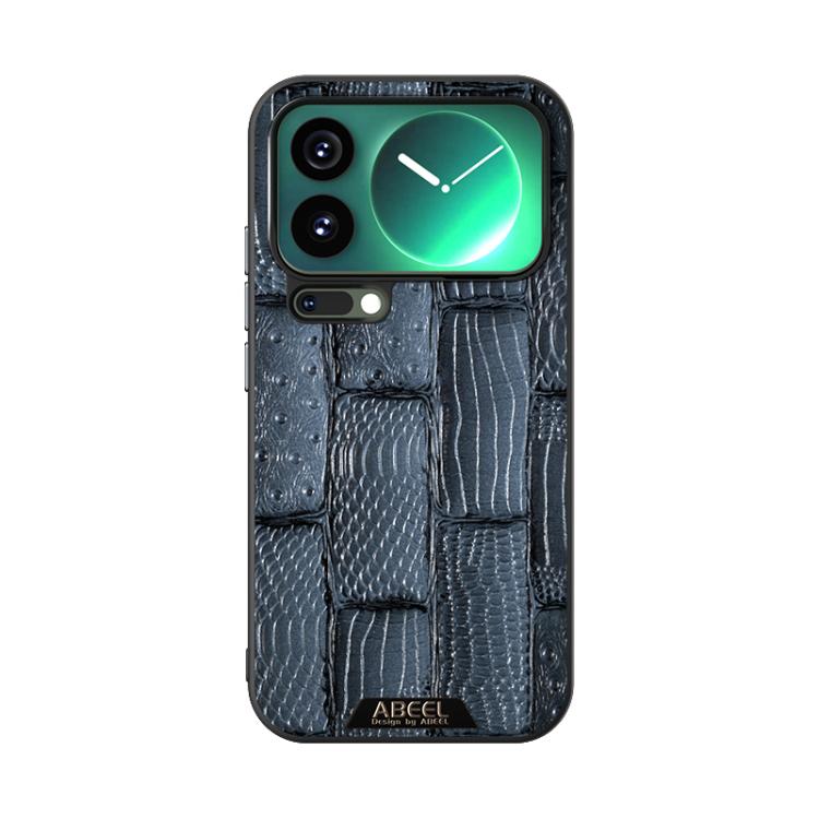 For Xiaomi 17 Pro Max ABEEL Beast Pattern 6D Micro-Embossed MagSafe Genuine Leather Phone Case