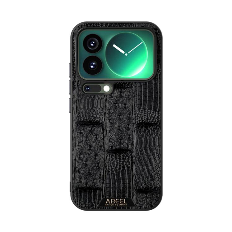 For Xiaomi 17 Pro ABEEL Beast Pattern 6D Micro-Embossed MagSafe Genuine Leather Phone Case