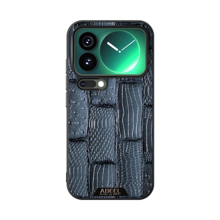 For Xiaomi 17 Pro ABEEL Beast Pattern 6D Micro-Embossed MagSafe Genuine Leather Phone Case