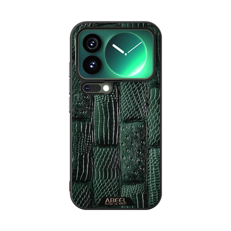 For Xiaomi 17 Pro ABEEL Beast Pattern 6D Micro-Embossed MagSafe Genuine Leather Phone Case