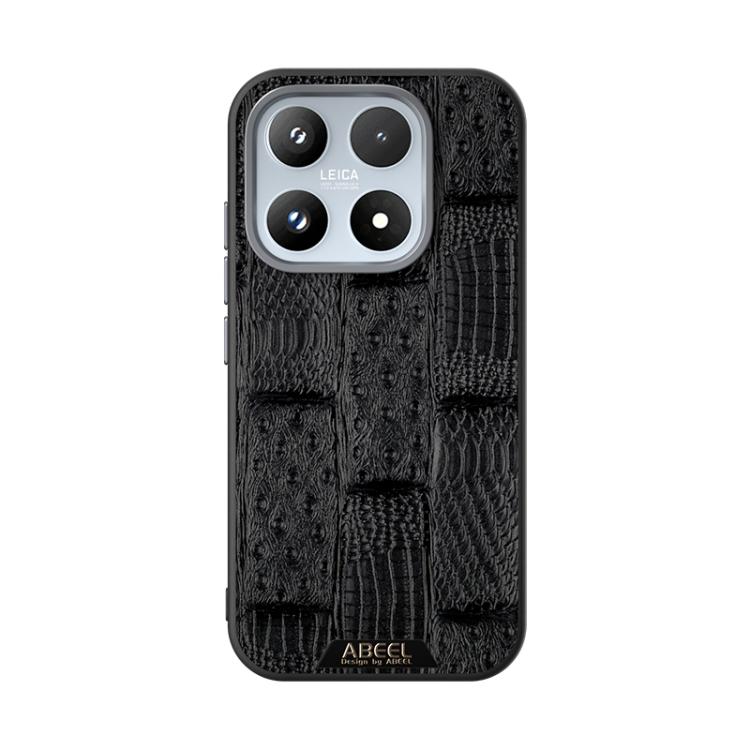 For Xiaomi 17 ABEEL Beast Pattern 6D Micro-Embossed MagSafe Genuine Leather Phone Case