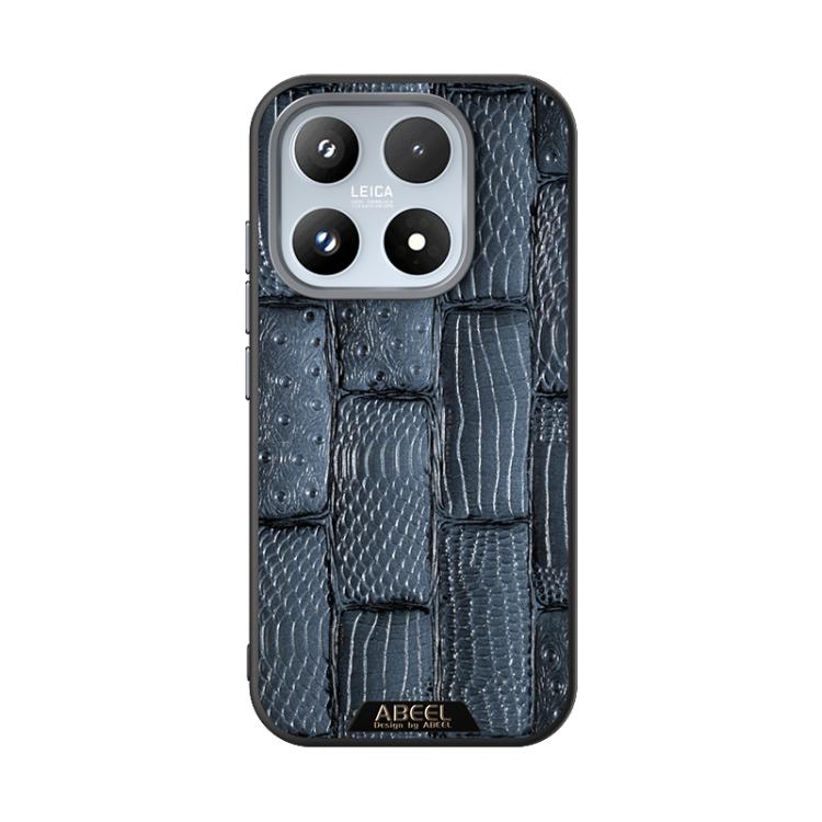 For Xiaomi 17 ABEEL Beast Pattern 6D Micro-Embossed MagSafe Genuine Leather Phone Case