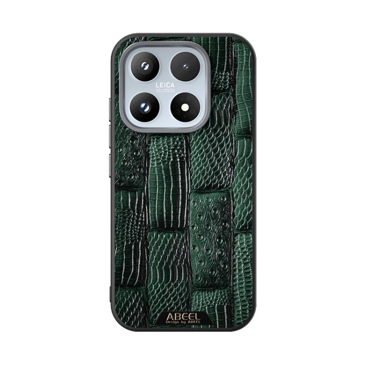 For Xiaomi 17 ABEEL Beast Pattern 6D Micro-Embossed MagSafe Genuine Leather Phone Case