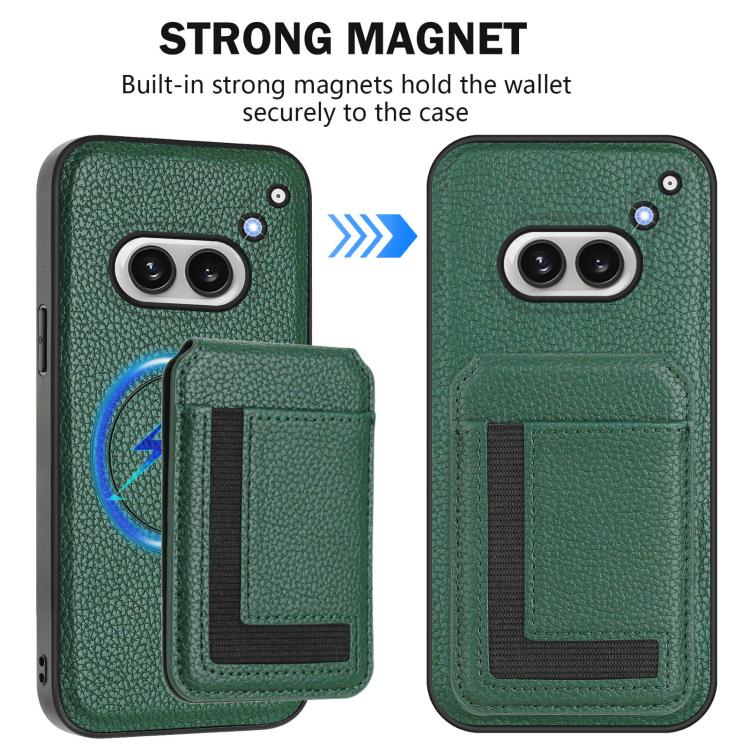 For Nothing Phone 2a Detachable Magsafe Magnetic Card Bag Phone Case