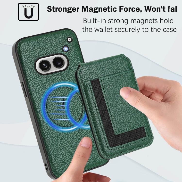 For Nothing Phone 2a Detachable Magsafe Magnetic Card Bag Phone Case