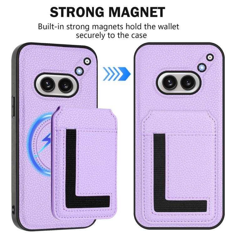 For Nothing Phone 2a Detachable Magsafe Magnetic Card Bag Phone Case