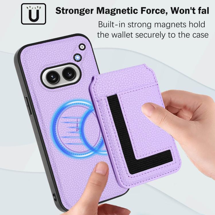 For Nothing Phone 2a Detachable Magsafe Magnetic Card Bag Phone Case