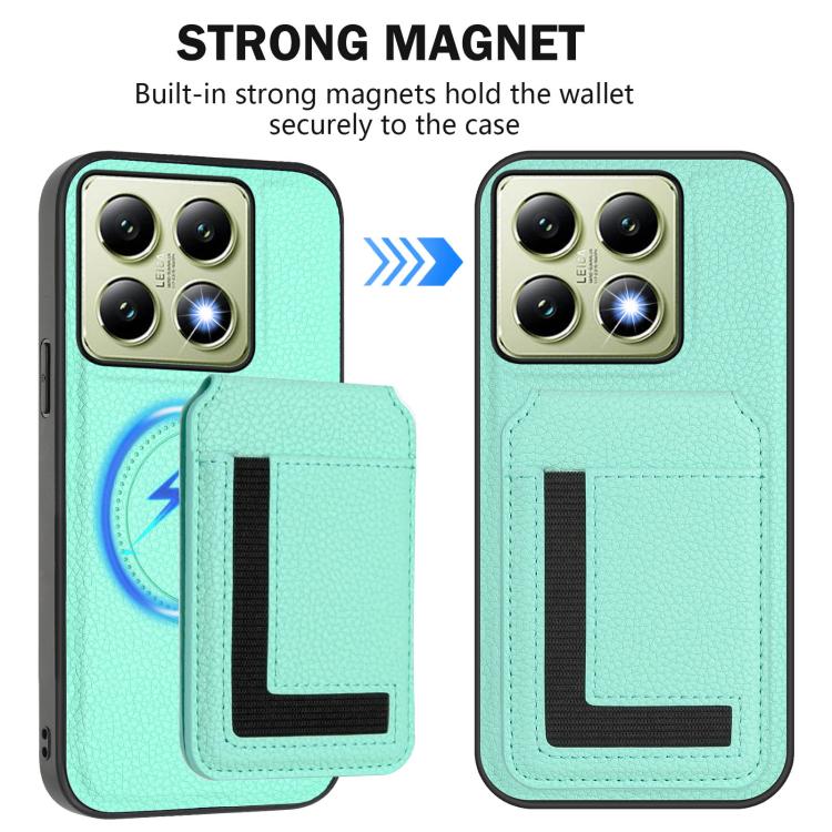 For Xiaomi 14T CX01 Detachable Magsafe Magnetic Card Bag Phone Case