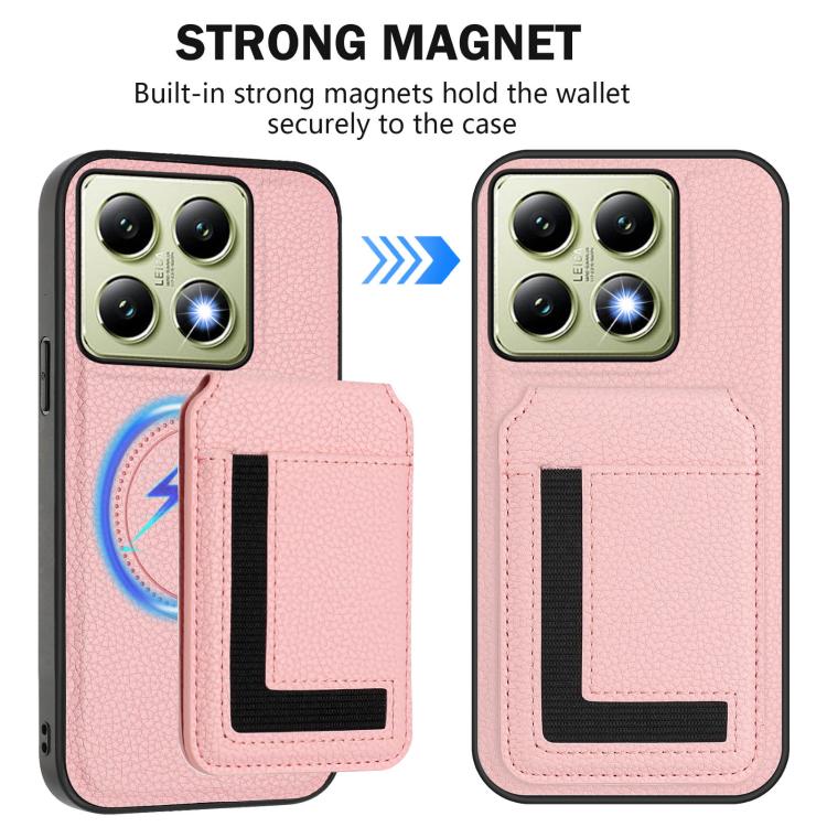 For Xiaomi 14T CX01 Detachable Magsafe Magnetic Card Bag Phone Case