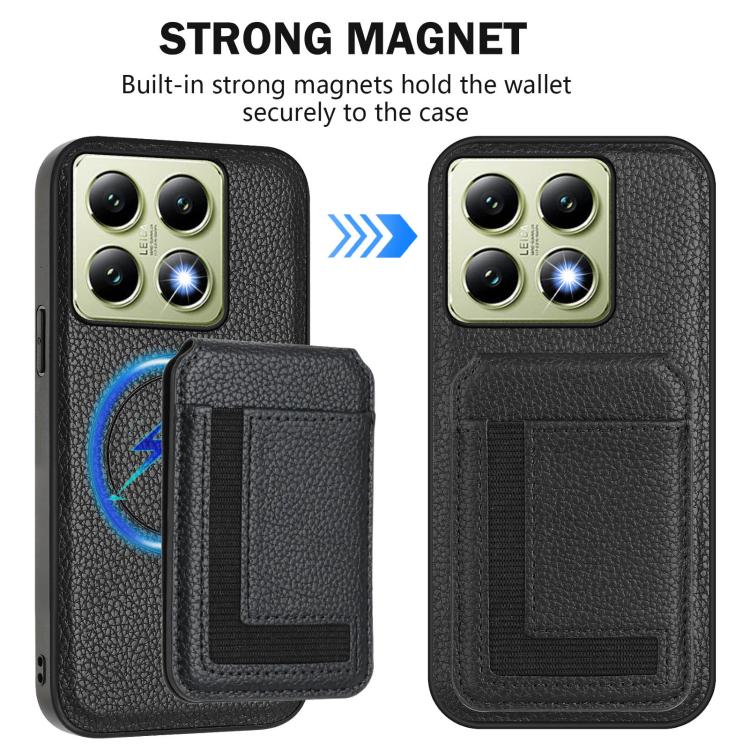 For Xiaomi 14T CX01 Detachable Magsafe Magnetic Card Bag Phone Case