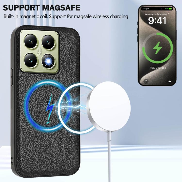 For Xiaomi 14T CX01 Detachable Magsafe Magnetic Card Bag Phone Case