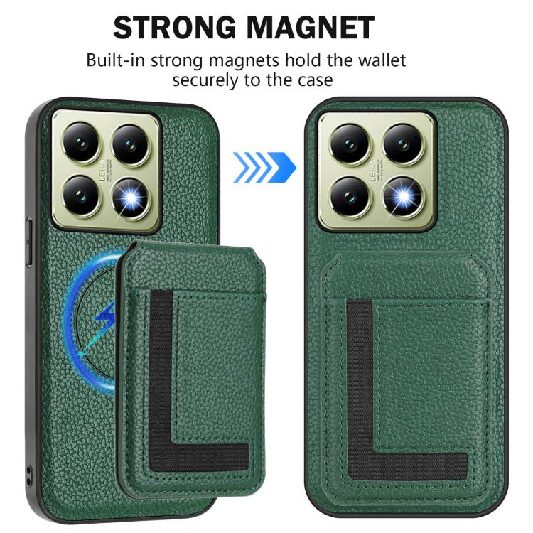 For Xiaomi 14T CX01 Detachable Magsafe Magnetic Card Bag Phone Case