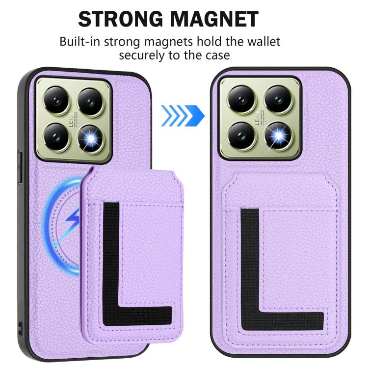 For Xiaomi 14T CX01 Detachable Magsafe Magnetic Card Bag Phone Case