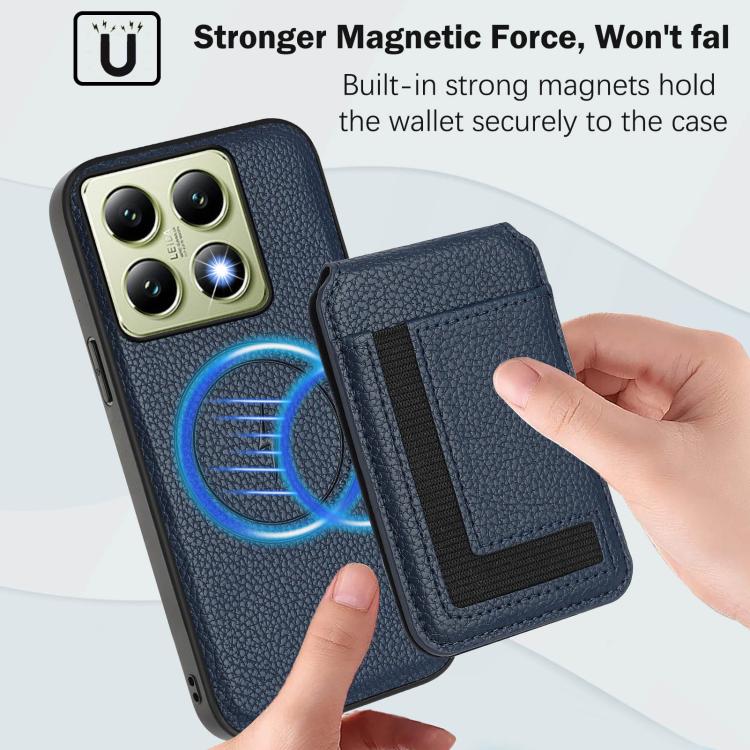 For Xiaomi 14T CX01 Detachable Magsafe Magnetic Card Bag Phone Case