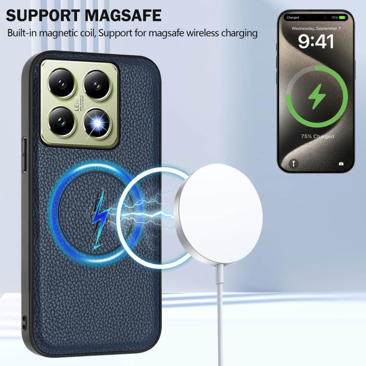 For Xiaomi 14T CX01 Detachable Magsafe Magnetic Card Bag Phone Case