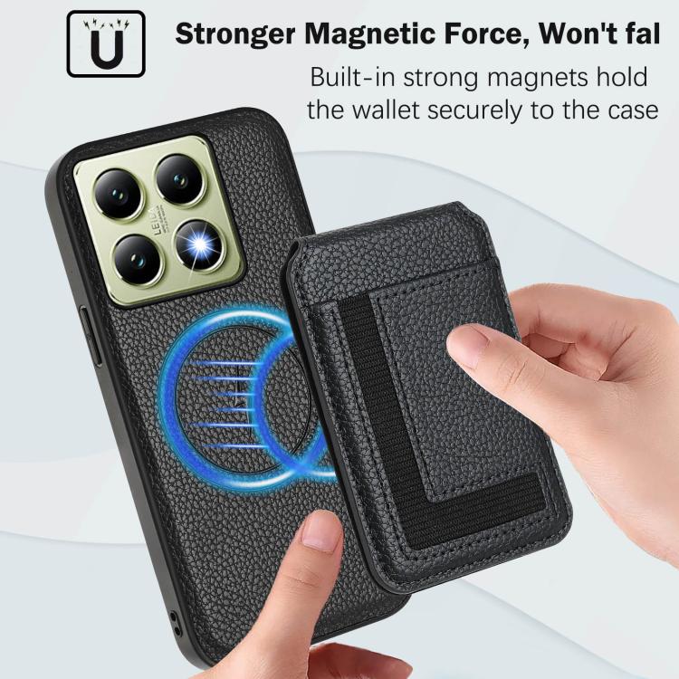 For Xiaomi 14T Pro CX01 Detachable Magsafe Magnetic Card Bag Phone Case