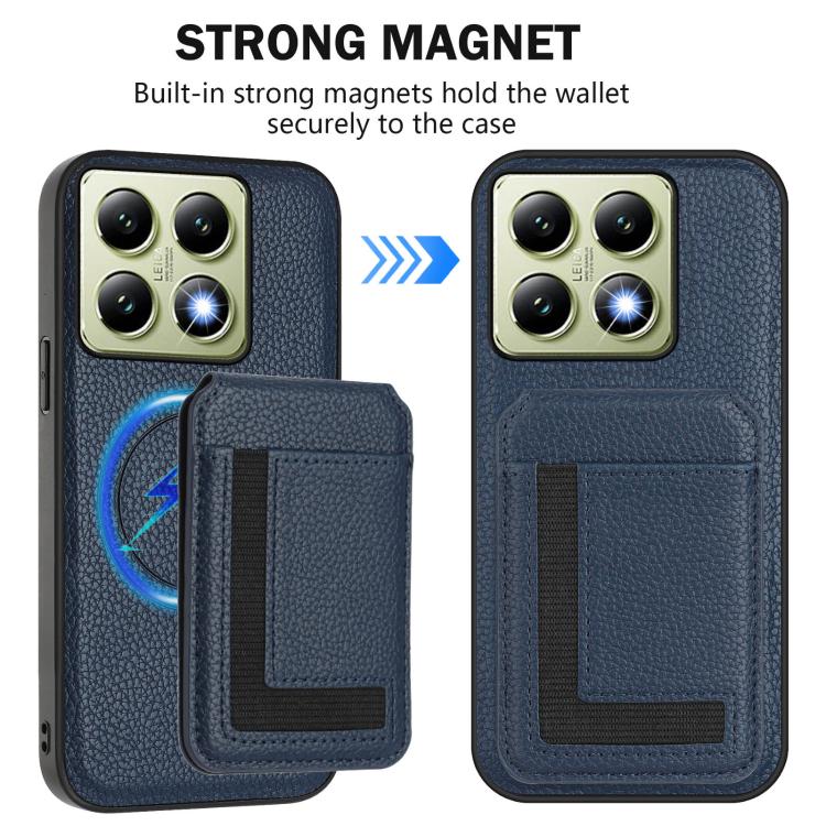 For Xiaomi 14T Pro CX01 Detachable Magsafe Magnetic Card Bag Phone Case