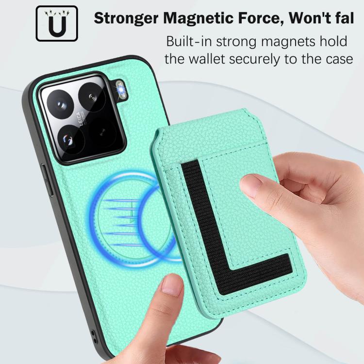 For Xiaomi 15 CX01 Detachable Magsafe Magnetic Card Bag Phone Case