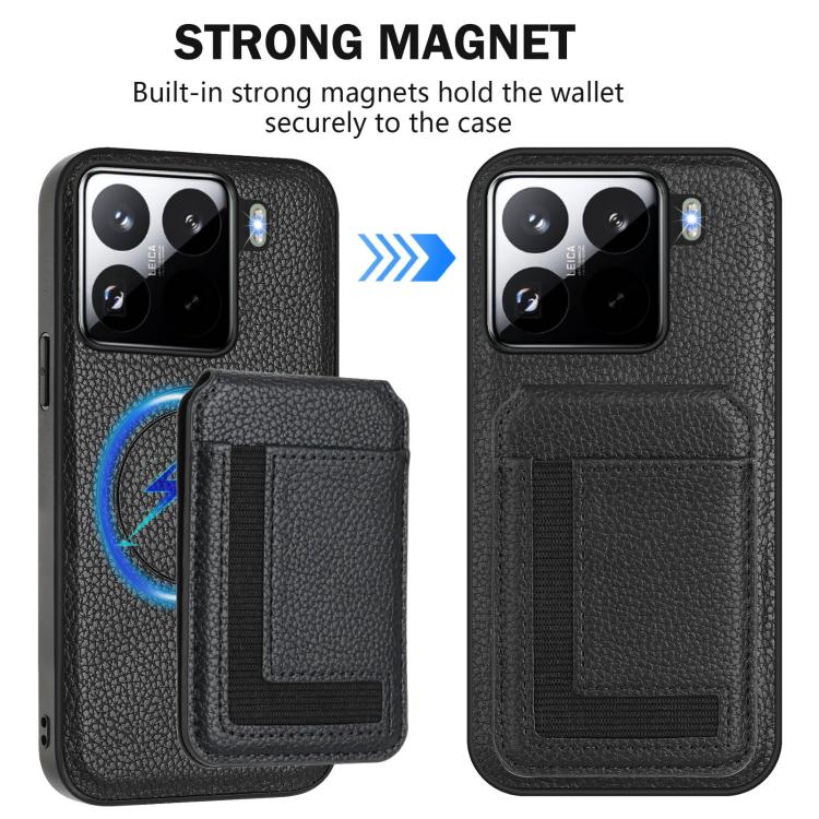 For Xiaomi 15 CX01 Detachable Magsafe Magnetic Card Bag Phone Case