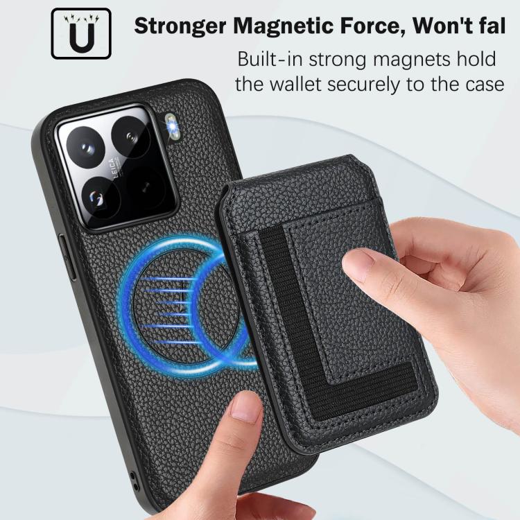 For Xiaomi 15 CX01 Detachable Magsafe Magnetic Card Bag Phone Case