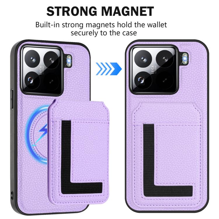 For Xiaomi 15 CX01 Detachable Magsafe Magnetic Card Bag Phone Case
