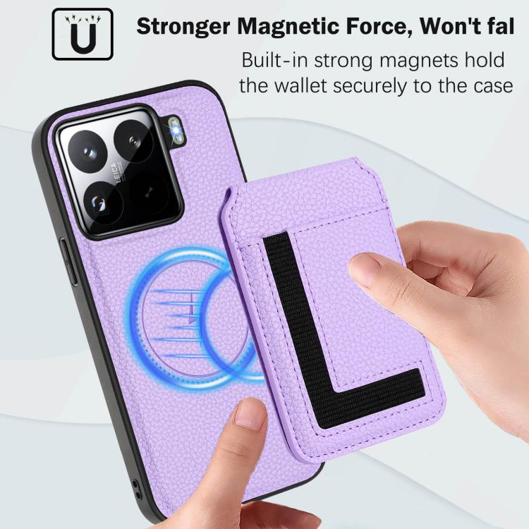 For Xiaomi 15 CX01 Detachable Magsafe Magnetic Card Bag Phone Case
