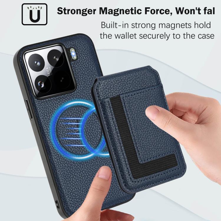 For Xiaomi 15 CX01 Detachable Magsafe Magnetic Card Bag Phone Case