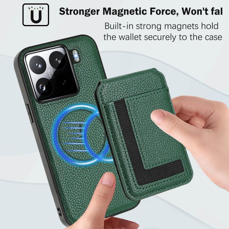 For Xiaomi 15 Pro CX01 Detachable Magsafe Magnetic Card Bag Phone Case