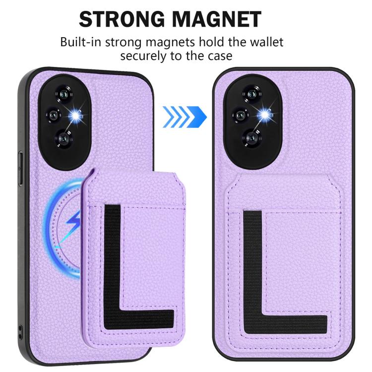 For Honor 200 Pro CX01 Detachable Magsafe Magnetic Card Bag Phone Case