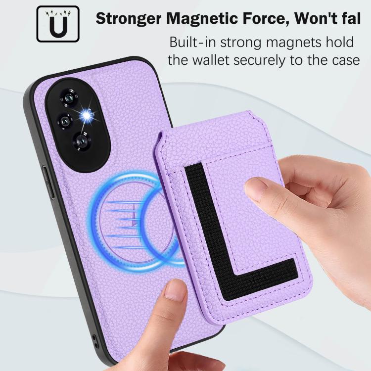 For Honor 200 Pro CX01 Detachable Magsafe Magnetic Card Bag Phone Case