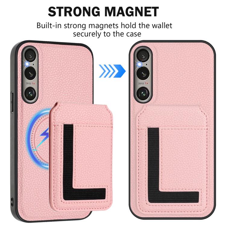 For Sony Xperia 1 VI CX01 Detachable Magsafe Magnetic Card Bag Phone Case
