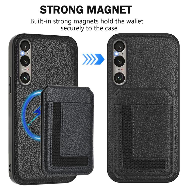 For Sony Xperia 1 VI CX01 Detachable Magsafe Magnetic Card Bag Phone Case
