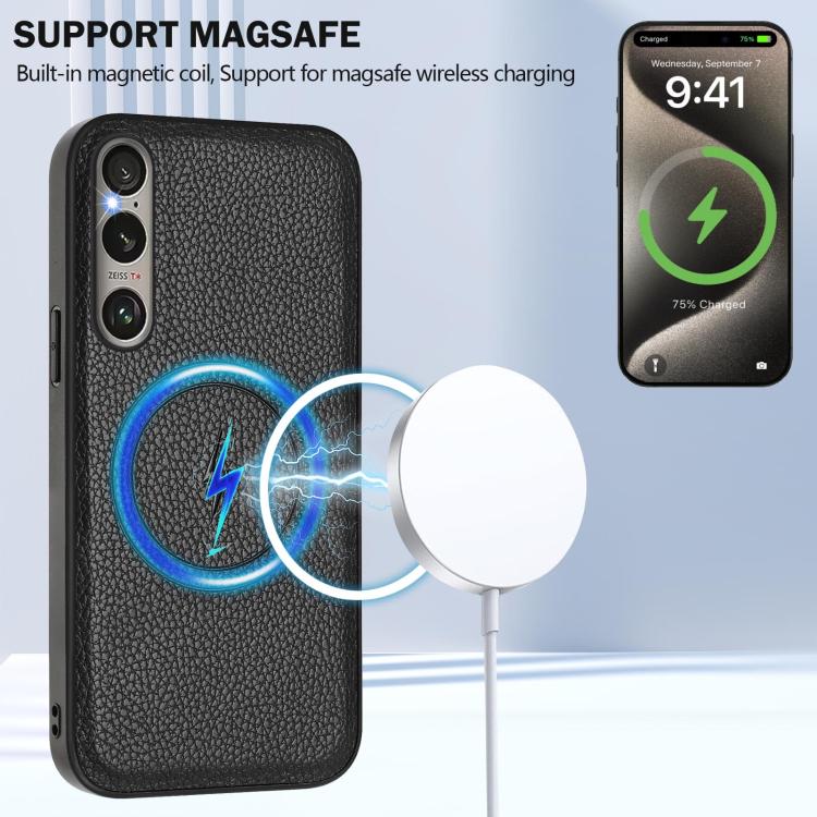 For Sony Xperia 1 VI CX01 Detachable Magsafe Magnetic Card Bag Phone Case