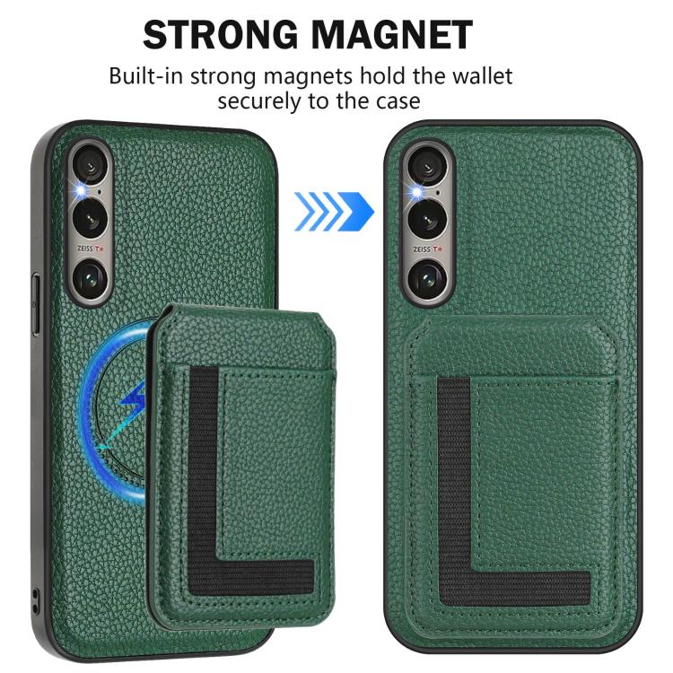 For Sony Xperia 1 VI CX01 Detachable Magsafe Magnetic Card Bag Phone Case