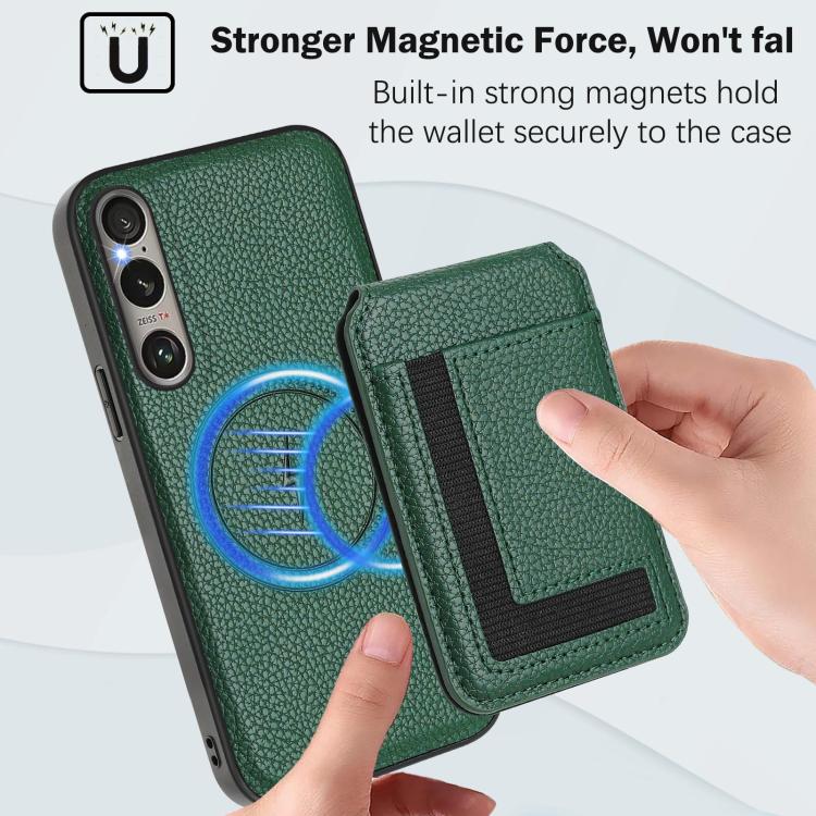 For Sony Xperia 1 VI CX01 Detachable Magsafe Magnetic Card Bag Phone Case