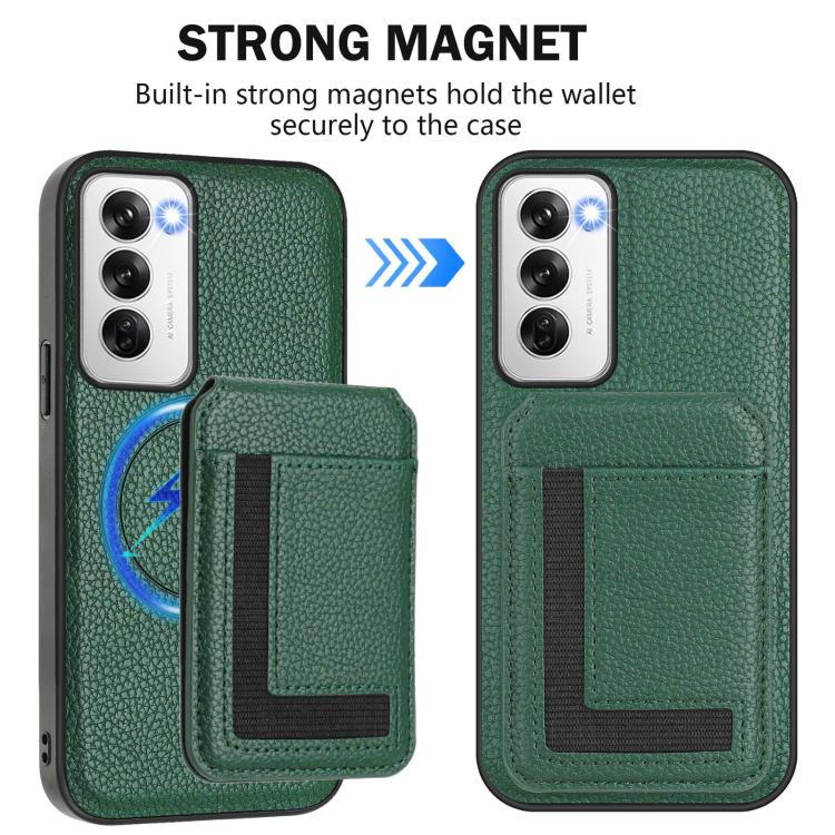For OPPO Reno12 Pro Global CX01 Detachable Magsafe Magnetic Card Bag Phone Case