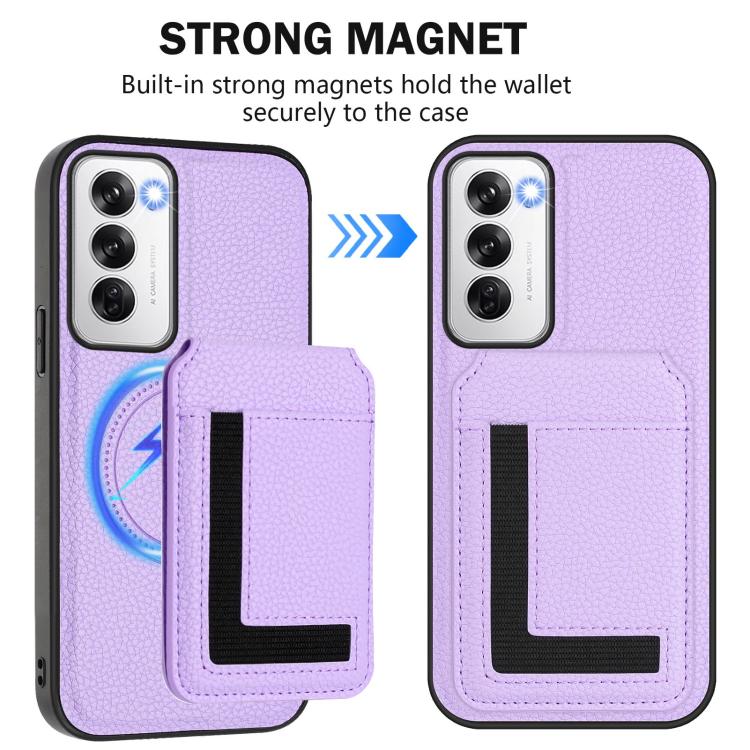 For OPPO Reno12 Pro Global CX01 Detachable Magsafe Magnetic Card Bag Phone Case