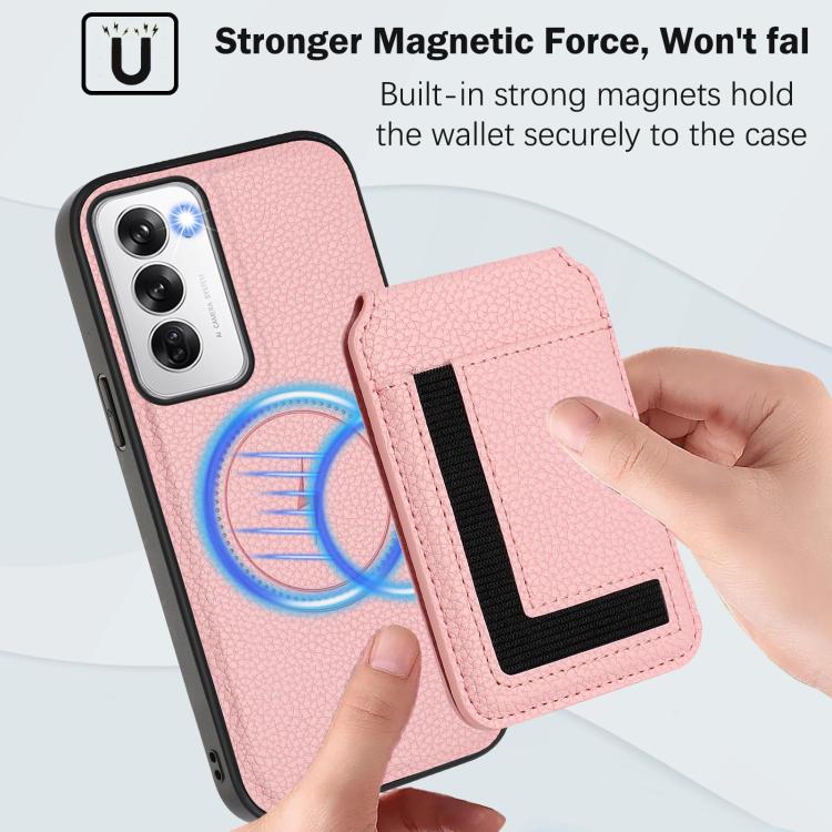 For OPPO Reno12 Global CX01 Detachable Magsafe Magnetic Card Bag Phone Case