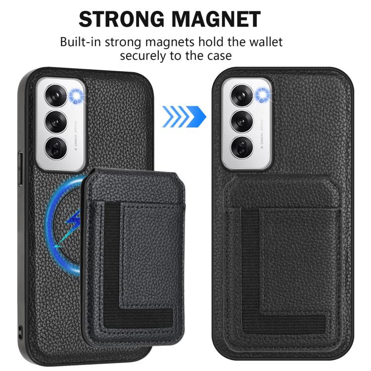 For OPPO Reno12 Global CX01 Detachable Magsafe Magnetic Card Bag Phone Case