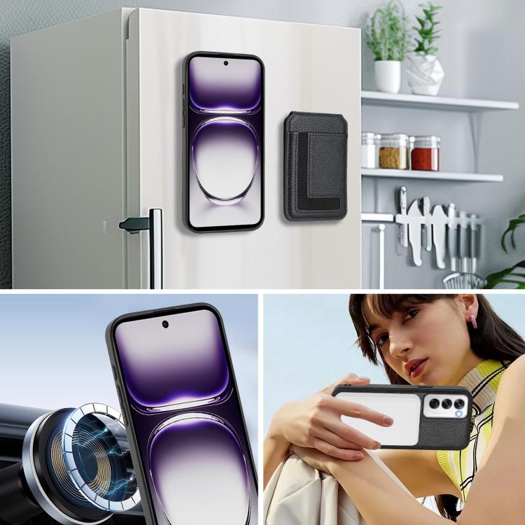 For OPPO Reno12 Global CX01 Detachable Magsafe Magnetic Card Bag Phone Case