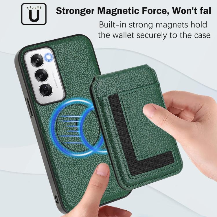 For OPPO Reno12 Global CX01 Detachable Magsafe Magnetic Card Bag Phone Case
