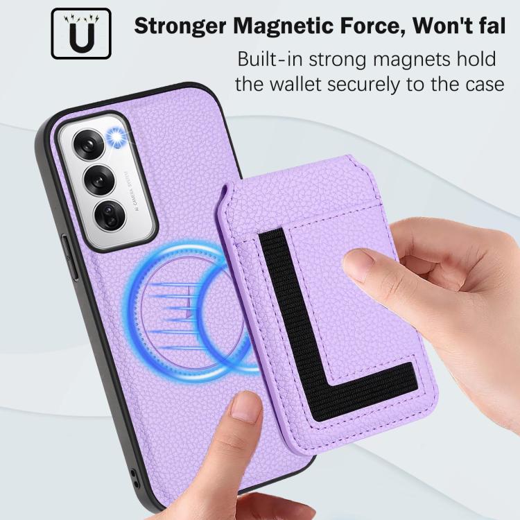 For OPPO Reno12 Global CX01 Detachable Magsafe Magnetic Card Bag Phone Case