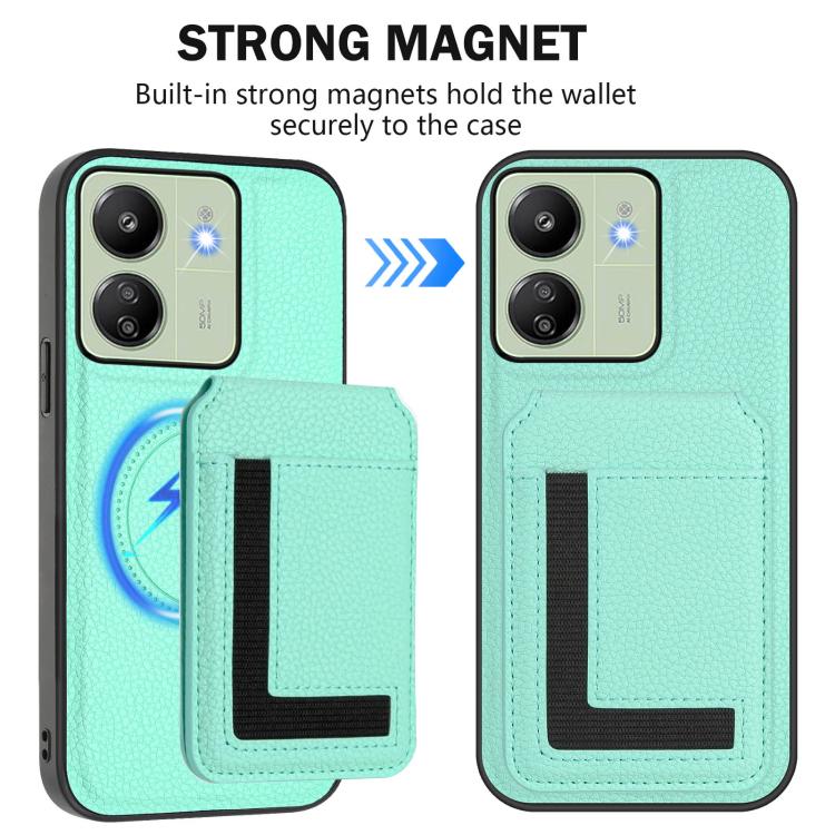 For Redmi 13C 4G / Xiaomi Poco C65 CX01 Detachable Magsafe Magnetic Card Bag Phone Case