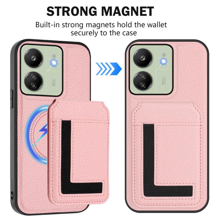For Redmi 13C 4G / Xiaomi Poco C65 CX01 Detachable Magsafe Magnetic Card Bag Phone Case