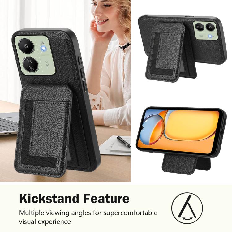 For Redmi 13C 4G / Xiaomi Poco C65 CX01 Detachable Magsafe Magnetic Card Bag Phone Case