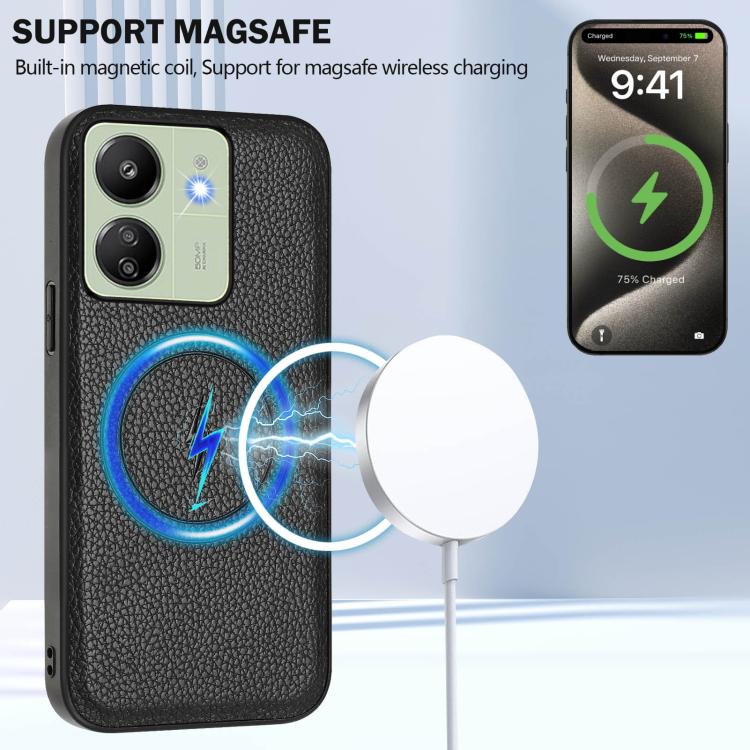 For Redmi 13C 4G / Xiaomi Poco C65 CX01 Detachable Magsafe Magnetic Card Bag Phone Case