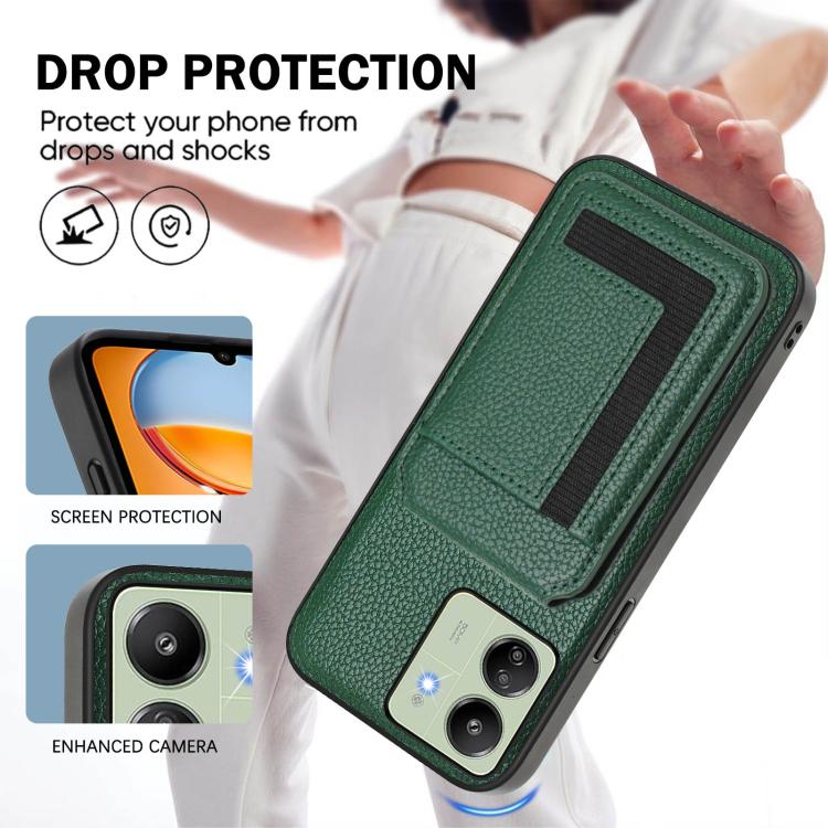 For Redmi 13C 4G / Xiaomi Poco C65 CX01 Detachable Magsafe Magnetic Card Bag Phone Case