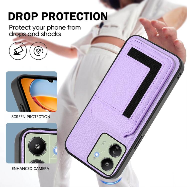 For Redmi 13C 4G / Xiaomi Poco C65 CX01 Detachable Magsafe Magnetic Card Bag Phone Case