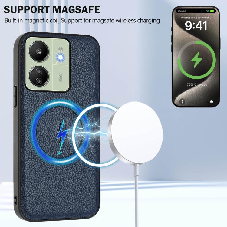 For Redmi 13C 4G / Xiaomi Poco C65 CX01 Detachable Magsafe Magnetic Card Bag Phone Case