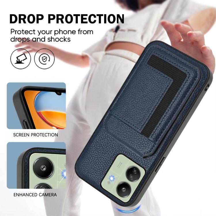 For Redmi 13C 4G / Xiaomi Poco C65 CX01 Detachable Magsafe Magnetic Card Bag Phone Case